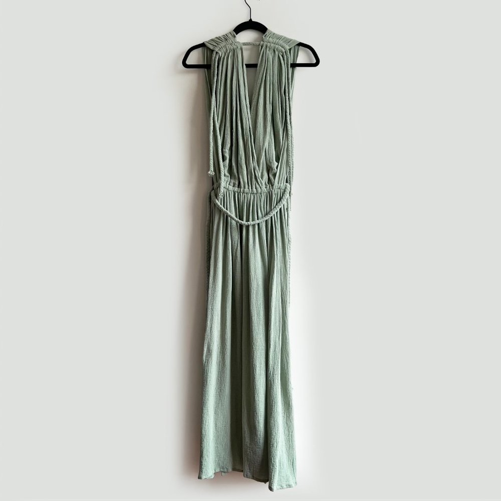 Spiritum Tulum sustainable mint green Izamal bohemian beach coverup dress - Picture 3 of 6